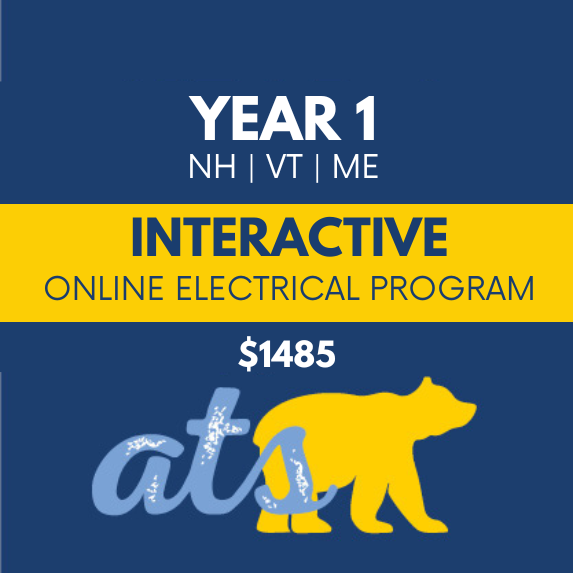 ATS Year 1 Interactive Course tile which lists the states: NH, VT, ME